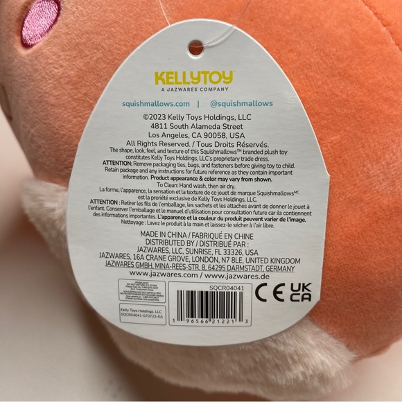 Squishmallow Fatima the Peach Frog 8” - Picture 8 of 9